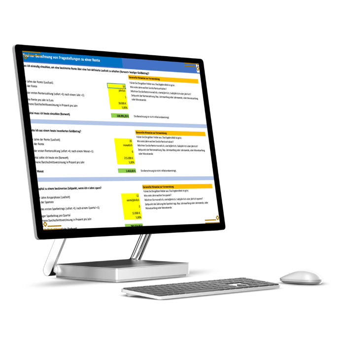 Vorschaubild Rentenrechner Excel